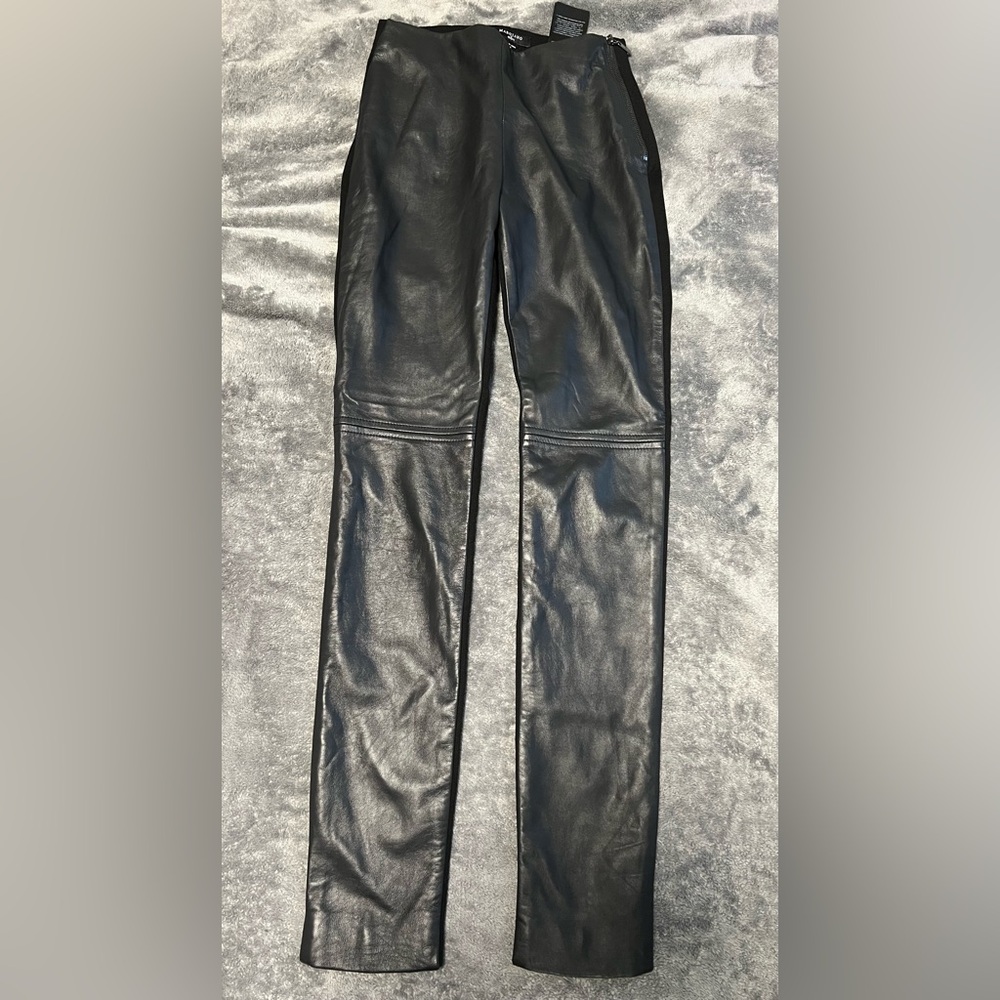 Marciano Guess lambskin soft leather pants black sz 0